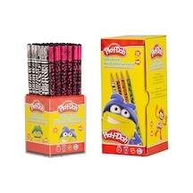 Play-doh Kurşun Kalem Zebra Desenli Yuvarlak 72 Li Stand Play-kk010 Çok Renkli