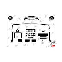 Renault 19 1992-1999 Torpido Konsol Trim Göğüs Maun Kaplama Set 21 Parça Siyah