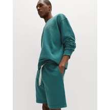 Marks & Spencer Pamuk Karışımlı Pijama Şortu T07003589 Yeşil