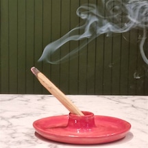 Gree Era Seramik Palo Santo Tütsülük - Tabak Kırmızı-2253