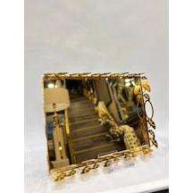 Aynalı Lüx Lazer Kesim Tepsi Gaga-810