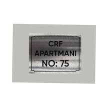 Metal Apartman İsmi Ve Numarası Levhası 14x20 Cm Arkası Yapışkanlı