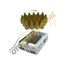 A Kalite Mefsa Bijon Kapağı Sivri 17 Mm Altın Sarı 20 Li Set