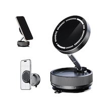K10a Katlanabilir 360 Derece Her Yöne Dönebilir Vacum Magnetic Araç Tutucu Telefon Standı Kilitli Vakum Ve 5 Kg Taşıma Kapasiteli Mıknatıs İle Hem Şık Ve Kaliteli Hem De Sağlam Ve Çok Güçlü