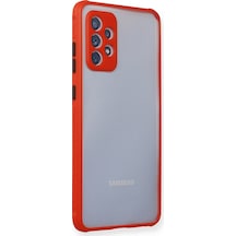 Samsung Galaxy Uyumlu A72 Kılıf Miami Şeffaf Silikon - Kırmızı Bzsxx00 1