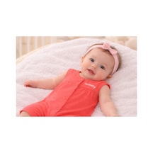 Necix's Kız Bebek Yazlık Tulum 0- 6 Ay Coton Penye Kumaş 5470 5457 5491 Mercan Sweety Mercan Sweety
