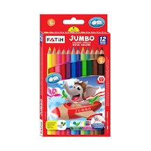 Fatih Fa33340kb12rtb Jumbo Tam Boy Renkli Kalemler, 12 Renk 124-Pembe