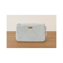 Ada Kostüm Tasarım Celeste Gümüş Gri Clutch Çanta Astarlı