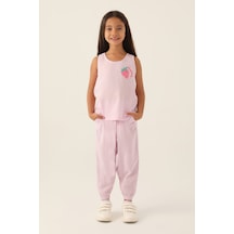 Rolypoly Zero Arm Mor Kız Çocuk Pijama Takımı 5274-42951 Rose