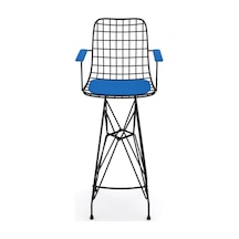 Knsz kafes tel bar sandalyesi 1 li zengin syhmvi kolçaklı 75 cm oturma yüksekliği ofis cafe bahçe mutfak