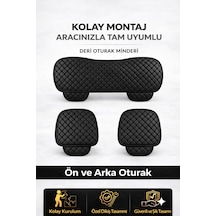 Mg Zs 2020 Ve Sonrası Uyumlu 3 Parça Deri Oturak Minder Siyah