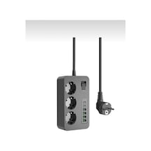 Çoklu Priz, 3 Ac Soket + 5 Usb Portu