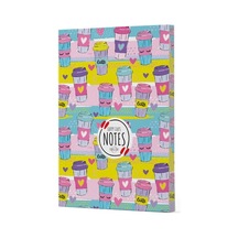 Kahve 10 - Yan Boyamalı Çizgili Defter
