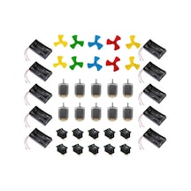 Motor Pervane Set 10 Lu Motor Pervane 2li Pil Yuvası On-off Anahtar