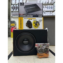 Takım Set 30cm Bass Diamond 4 Kanallı Anfi 16cm Midrange Kablo Seti