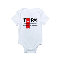 Babylimon Unisex Bebek Beyaz Türk Tasarımı Zıbın Body Beyaz - 133091435 Beyaz