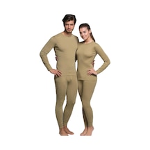 Unisex Haki Active Yetişkin Termal Içlik Takım Açık Siyah