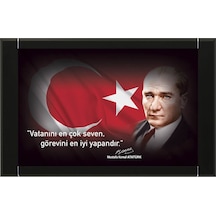 100X150 Cm Grt4 Atatürk Resimli Makam Panosu - Makam Arkalığı