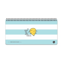 Hisli Şeyler 13 27 Spiralli Stickerli Planner - Siz Giderken Ben Dönüyordum Çok Renkli