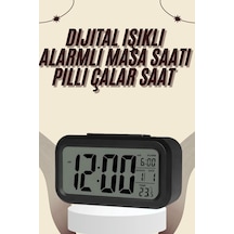Ers Dijital Masa Saati Termometreli Takvim Çalar Saat Led Ekran Pilli Çok Renkli 60007858