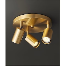 Mylights 3lü Üçlü Mat Gold Eskitme Altın Kaplama Metal Gövde Tava Siyah