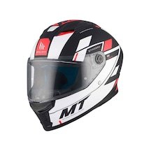 Mt Stinger 2 Zivze B5 Mat Kapalı Kask Beyaz - Kırmızı - Siyah