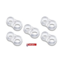 Beşel Plastik 5'li Kapı - Pencere Stoperi, Kapı Arkası Duvar Koruyucu Tampon, Silikon Durdurucu