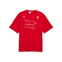 Puma Ferrari Premium Tee Erkek Günlük Tişört 63423102 Pembe Pembe