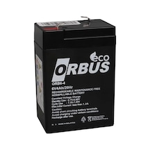 Orbus Eco Orb6-4 6 Volt 4 Amper Kuru Işıldak Aküsü 70x48x101 Mm