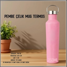 Uyguna-yakala Pembe 750ml Çelik Mug Termos-erm.243 Çok Renkli