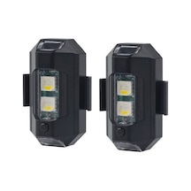 USB Şarjlı LED Bisiklet Arka Stop Uyarı İkaz Işığı 2 Adet Çok Renkli