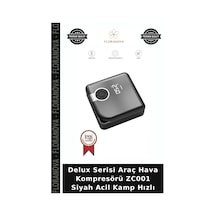 Delux Serisi Araç Hava Kompresörü Zc001 Siyah Acil Kamp Hızlı