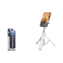 Nodar Nd1031 Tripod Selfie Çubuğu - Bluetooth 4.0 Uzaktan Kumandalı, 2 Si 1 Arada Kullanım Beyaz