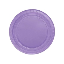 Plastik Tabak 25 Adet Mor Kullan At Tabak 22 Cm Doğum Günü Partisi Tabağı