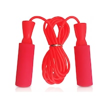 Kırmızı Sünger Saplı Atlama İpi - Fitness - Crossfit- Rope - Jump - Body - Sağlık - Egzersiz - Spor