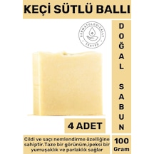 Doğal Güzel Kokulu İpeksi Parlak Görünüm Onarıcı Keçi Sütlü Ballı Sabun 4 Adet