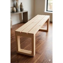 Ladin Masif Ahşap Bank Tabure 30x100x42 Cm Naturel