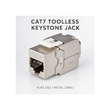 Mn6 Mn118x Cat7 Keystone Jack Rj45 Dişi Modül Aletsiz Metal Zırhlı Ftp Stp 10gbps 600mhz 5 Adet