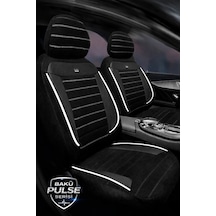 Opel Corsa D Kasa Hb 2007-2014 Uyumlu Tegin Pulse Serisi Raşel Siyah Beyaz Koltuk Kılıfı