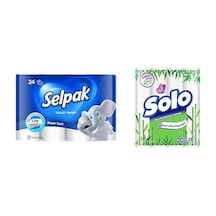 Selpak Tuvalet Kağıdı 24'lü + Solo Kağıt Havlu Bambu Katkılı 16'lı