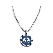 Pigado Paslanmaz Çelik Deniz Çapası Erkek Kolye Gri