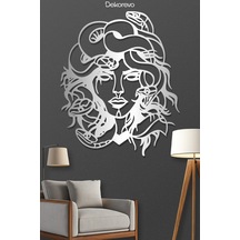 Medusa Metal Duvar Tablosu - Gümüş - 21 X 30 Cm