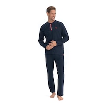 U.S. Polo Assn. U.s Polo Assn. 18837 Erkek Uzun Kollu Yuvarlak Yaka Pijama Takımı-lacivert Lacivert