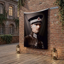 Mustafa Kemal Atatürk Altın İmzalı Poster Poster Bayrak Raşel Kumaş 100x150 Cm Ata42 Diğer