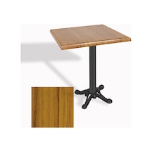 Çipa Döküm Ayak Kare Masa 80x80 Cm - Werzalit, Wermodin Ve Allzalit Tabla - Real Teak Çok Renkli