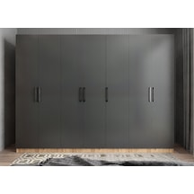 Melisa 7 Kapaklı Dolap Gardırop Çam Füme - Ücretsiz Kurulum