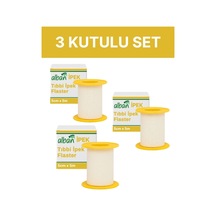 Tıbbi İpek Bant 5cm X 5m, 3 Kutulu Set, Medikal Sabitleme Flasteri