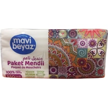 4 Adet Mavi Beyaz Paket Mendil 550 Yaprak