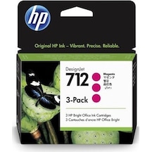 HP 712 Magenta Kırmızı 29ML 3Lü Paket Plotter Kartuşu 3ED78A