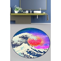 Tidal Wave Çap Banyo Halısı Djt 140x140 cm çok renkli